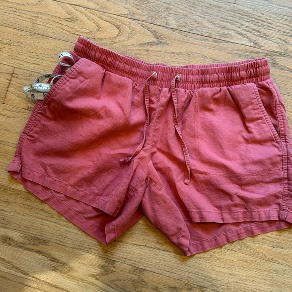 Linen shorts. Terracotta - Picture 2 of 11